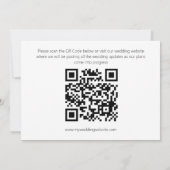 Modernes Script Foto QR Code Hochzeitaddiendatum Save The Date (Rückseite)