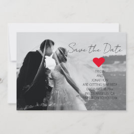 Modernes Script Foto QR Code Hochzeitaddiendatum Save The Date