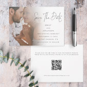 Modernes Script-Foto QR-Hochzeitsszenario speicher Save The Date