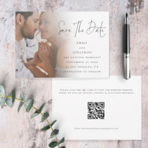 Modernes Script-Foto QR-Hochzeitsszenario speicher