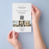 Modernes Script Foto QR Weißes Berufliches Geschäf Flyer (Handgriff)