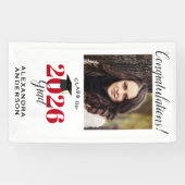 Modernes Script-Foto Rot Vertical Abschluss Banner (Horizontal)