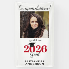 Modernes Script-Foto Rot Vertical Abschluss Banner