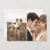 Modernes Script-Foto Save the Date Einladung (Rückseite)