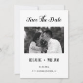 Modernes Script-Foto Save the Date - Elegant B & W Einladung (Vorderseite)
