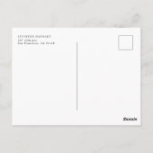 Modernes Script-Foto Save the Date Postkarte (Rückseite)