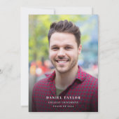 Modernes Script Foto Schwarzer Abschluss Ankündigu Ankündigung (Rückseite)