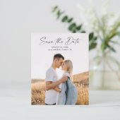 Modernes Script-Foto spart das Datum (Stehend Vorderseite)