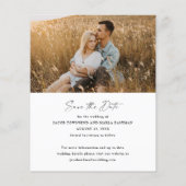 Modernes Script-Foto spart das Datum (Rückseite)