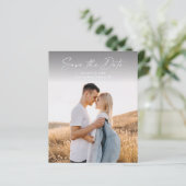 Modernes Script-Foto spart das Datum (Stehend Vorderseite)