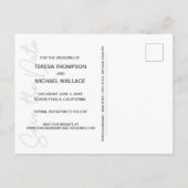 Modernes Script-Foto-Verlobung Save the Date Postkarte (Rückseite)