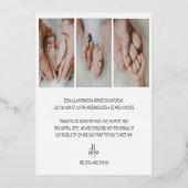 Modernes Script-Foto Vielen Dank, dass Sie die Geb Folieneinladung (Rückseite)