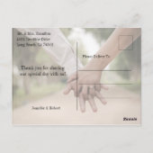 Modernes Script Foto Vielen Dank Postcard Postkarte (Rückseite)