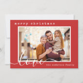 Modernes Script-Foto Weihnachten (Vorderseite)