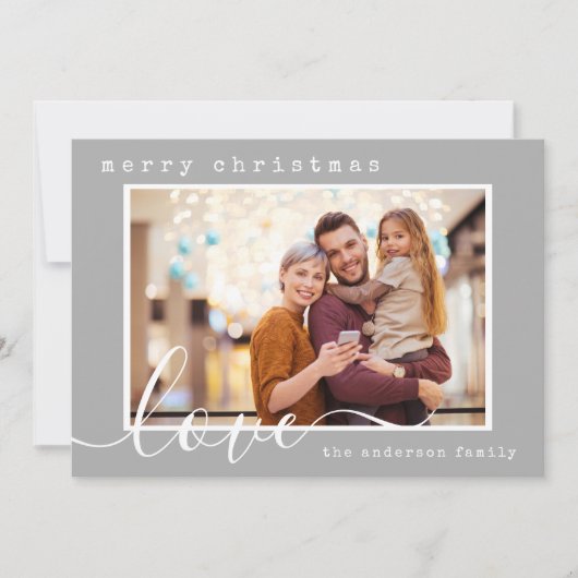 Modernes Script-Foto Weihnachten (Vorderseite)