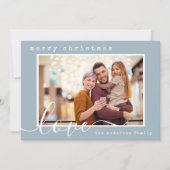 Modernes Script-Foto Weihnachten (Vorderseite)