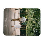 Modernes Script-Foto zum Hochfahren von Datumsvorl Magnet (Horizontal)