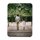 Modernes Script-Foto zum Hochfahren von Datumsvorl Magnet (Vertikal)