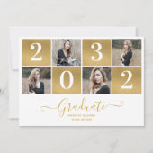 Modernes Script-FotoCollage 2025 Abschluss Ankündigung (Vorderseite)