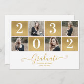 Modernes Script-FotoCollage 2025 Abschluss Ankündigung (Vorne/Hinten)