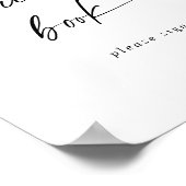 Modernes Script Gast Book Sign Poster (Ecke)