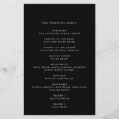 Modernes Script Geblüht, Black Paper Programm Flyer (Hinten)