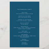 Modernes Script Geblüht, Dark Blue Paper Programm Flyer (Hinten)