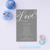 Modernes Script Geblüht, Gray Paper Programm Flyer (Einzeln)