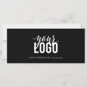 Modernes Script-Geschenkgutschein schwarz (Vorderseite)