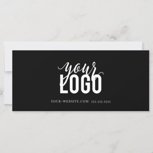 Modernes Script-Geschenkgutschein schwarz (Vorderseite)