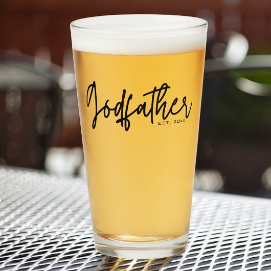 Modernes Script Godvater etablierte Date Glass Cup Glas