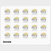 Modernes Script Gold 2023 Custom Abschluss Quadratischer Aufkleber (Blatt)