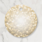 Modernes Script Gold Glitzer Lights 60. Geburtstag Geschenkanhänger (Rückseite)