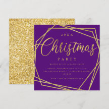 MODERNES Script Gold Lila Frame Party