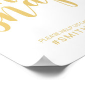 Modernes Script Gold Oh Snap Hochzeitszeichen Poster (Ecke)