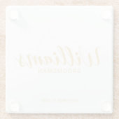 Modernes Script Gold Personalisierte Trauzeugen Glasuntersetzer (Rückseite)