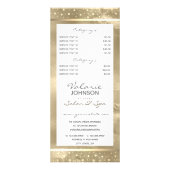 Modernes Script Gold Salon Wellness-Center 5 Servi Werbekarte (Hinten)