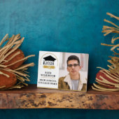 Modernes Script Grad Cap Einfaches Abschluss Foto Fotoplatte (Seite)