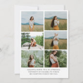 Modernes Script Graduate 10 Fotos Abschluss Ankündigung (Rückseite)