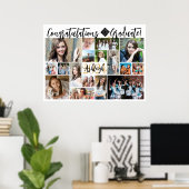 Modernes Script Graduate 17 Foto Collage Poster (Heimbüro)