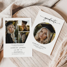 Modernes Script Graduate 4 Foto Collage Abschluss