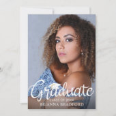 Modernes Script Graduate 5 Foto Ankündigung (Vorderseite)