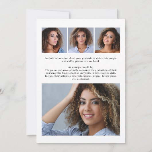 Modernes Script Graduate 5 Foto Ankündigung (Rückseite)
