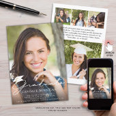 Modernes Script Graduate 5 Foto - benutzerdefinier Einladung