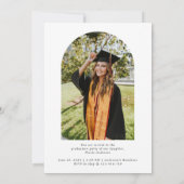 Modernes Script Graduate Arch 2 Foto Einladung (Rückseite)