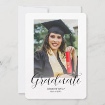 Modernes Script Graduate Einfaches Foto Abschluss