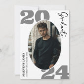 Modernes Script Graduate Einfaches Foto Abschluss Ankündigung (Vorderseite)