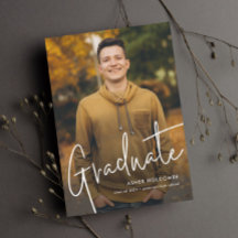 Modernes Script Graduate Einfaches Foto Abschluss