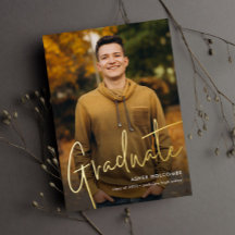 Modernes Script Graduate Einfaches Foto Abschluss