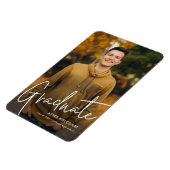 Modernes Script Graduate Einfaches Foto Abschluss Magnet (Linke Seite)